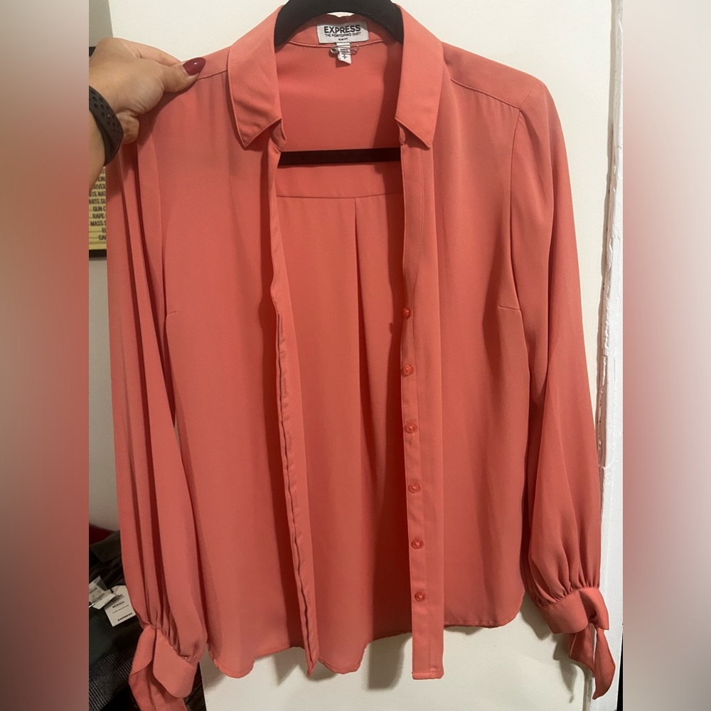 Salmon / Peach Express Portofino Shirt size small
